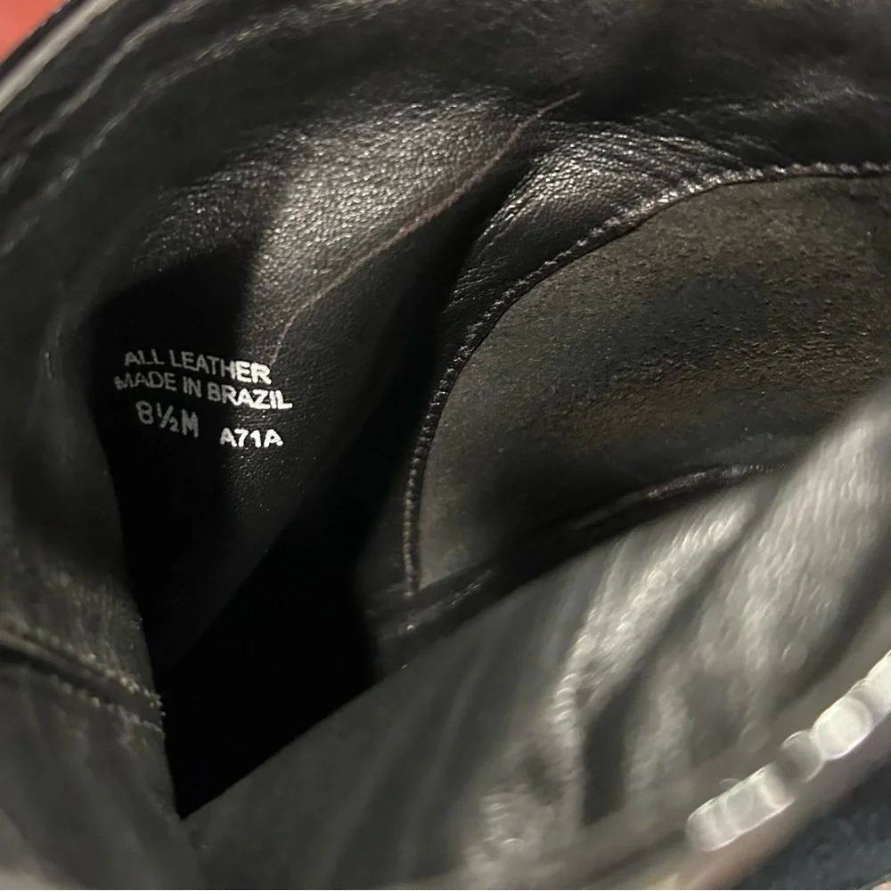Tory Burch women’s black suede ankle boot with black leather and gold tr…